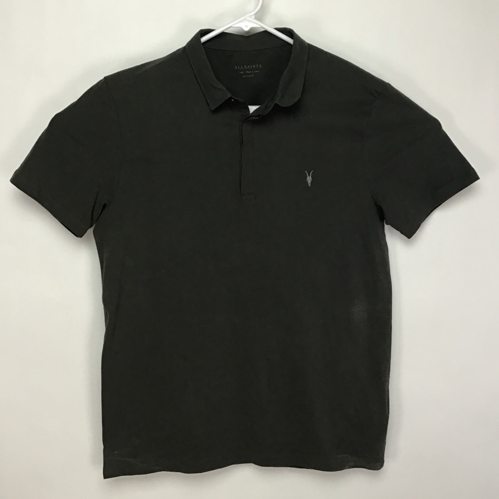 NWT All Saints men’s Brace short sleeve polo shirt large